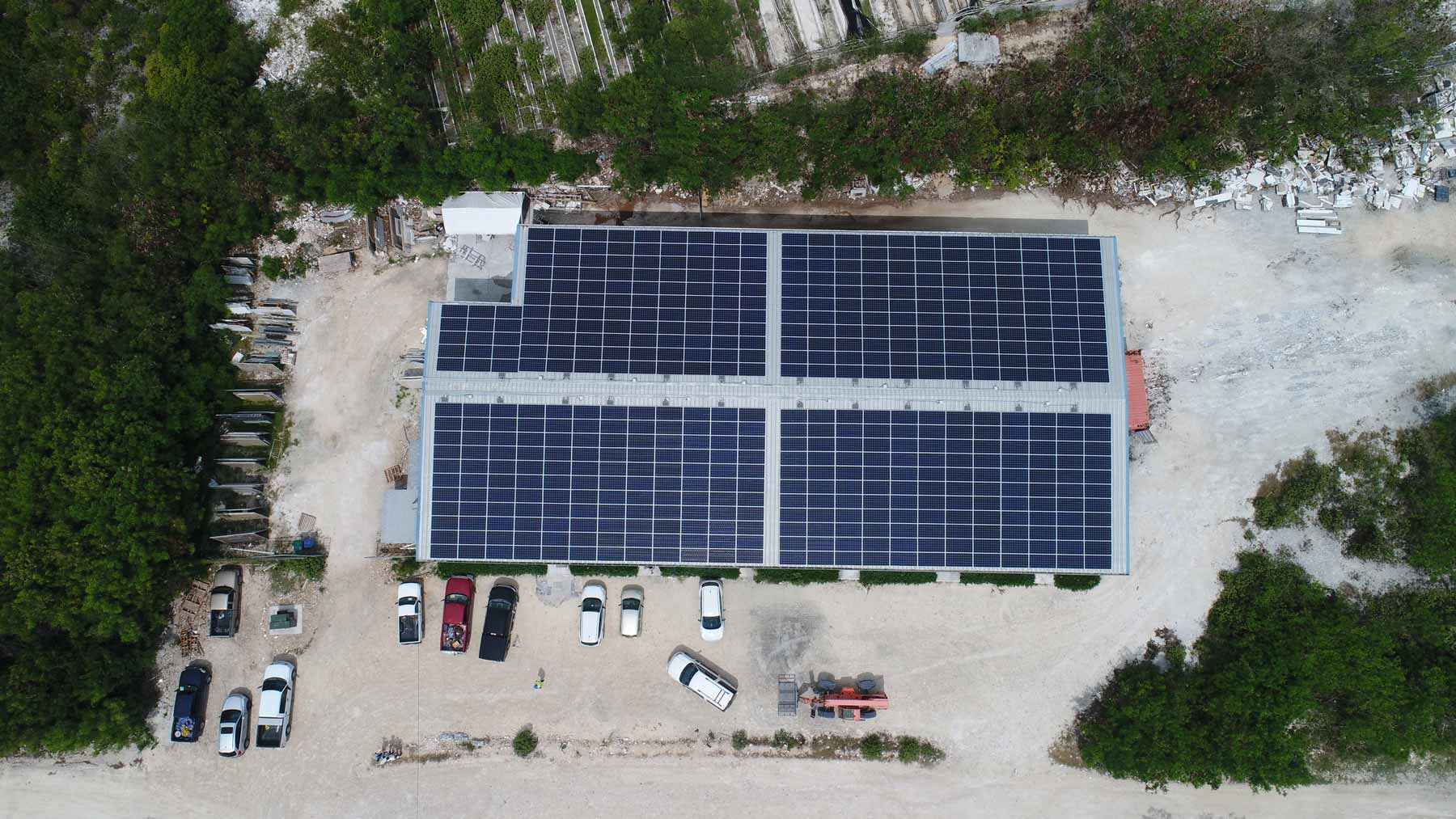 solar panels in storm