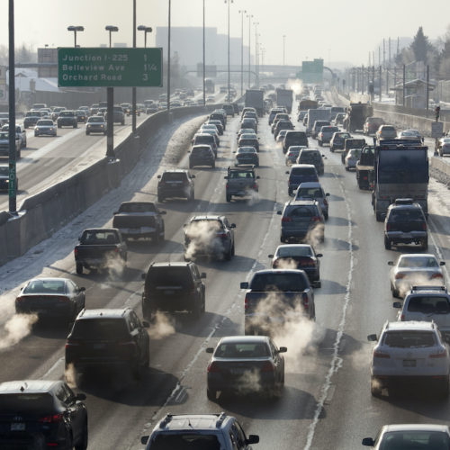 busy highway traffic