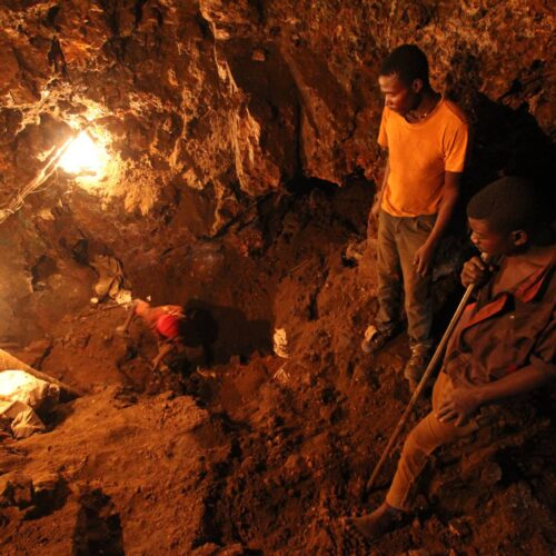 miners underground in Africa