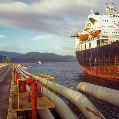 docked tanker ship