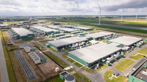 aerial view of a datacenter